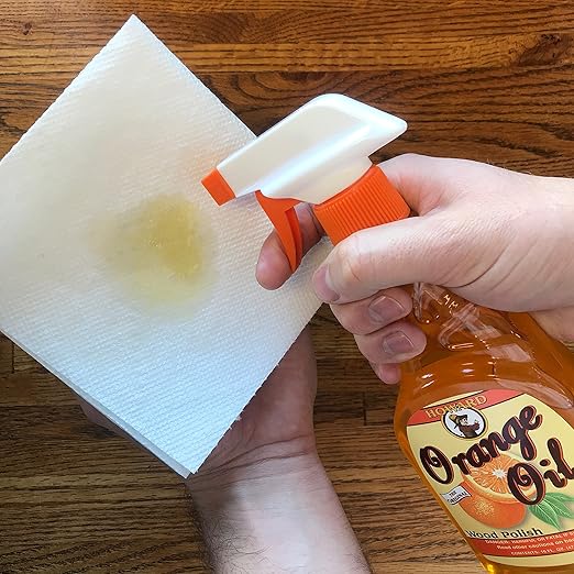 HOWARD - Orange Oil Wood Polish - Revitalize and Conditions Your Wood Furniture, Safe on finished and unfinished wood. Size: 8 Fl oz