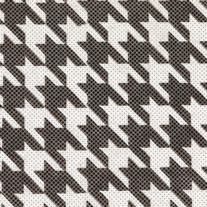 Household Essentials Fabric Storage Bins 6 Piece Set, Houndstooth White and Black (Pack of 6)