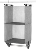 Whitmor 2-Section Closet Organizer - Crosshatch Gray