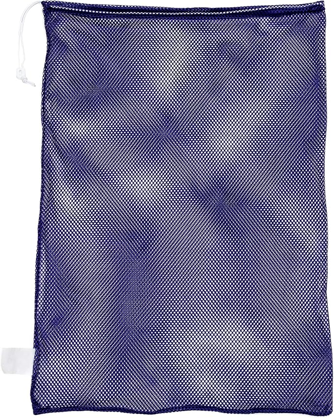 Champion Sports Mesh Equipment Bag – Heavy-Duty Nylon Drawstring Bag with Lock & ID Tag, Breathable Storage Sack for Balls, Swim Gear, Laundry & Toys, Multiple Sizes & Colors
