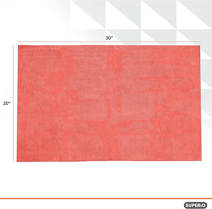 Superio Microfiber Squeegee Mopping Towel Extra Large Miracle Cloth Streak Free Floor Cloth 20x30 House, Kitchen, Bathroom, Car Multi Colored, (12"x12" + 20"x30")