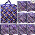ZAVOOS 9 Pieces Extra Large Moving Bags, 90 L Heavy Duty Storage Tote with Zipper Carrying Handle, Plastic Laundry Clothes Packing Bags for Space Saving, Traveling, College Supplies