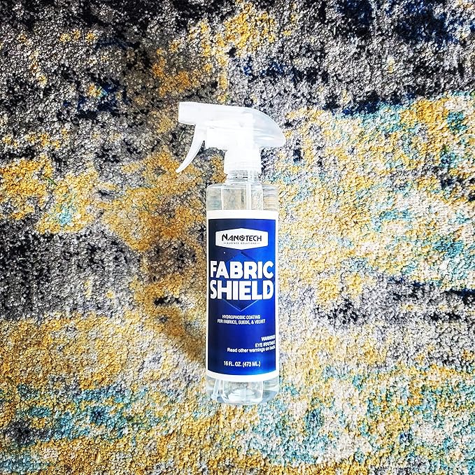 Nanotech Surface Solutions Fabric-Shield, Fabric Guard, Liquid Repellent for Fabrics, Upholstery, Suede, Textile Shield, Wine, Coffee Stain Protector (2 Oz.)
