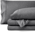 Bare Home Split Head Flex King Sheet Set - 1800 Ultra-Soft Microfiber Sheets - Double Brushed - Deep Pockets - Easy Fit - 4 Piece Set - FlexTop Bed Sheets (Split Head Flex King, Heathered Grey)