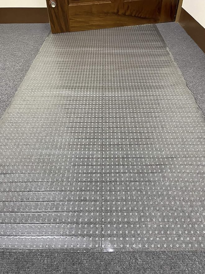 Sweet Home Stores Floor Protector Waterproof Non-Slip Clear Design Indoor Customizable Protector Runner Rug for Hallway, Entryway, Patio, 2'2" x 10', Clear
