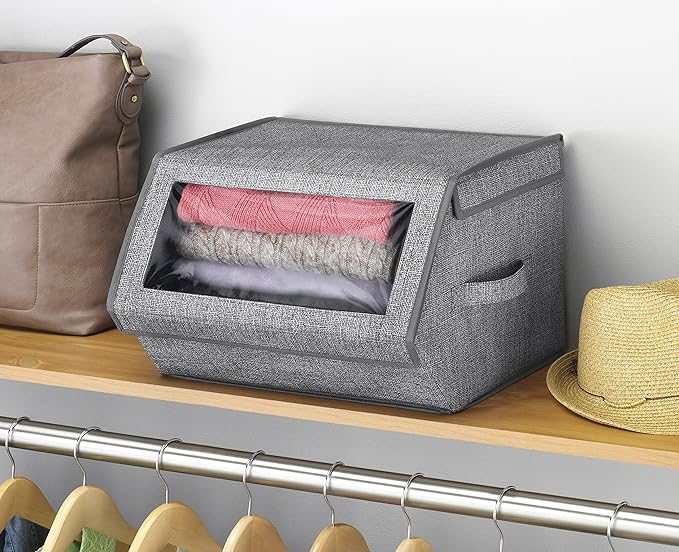 Whitmor Stackable Window Box, Crosshatch Gray