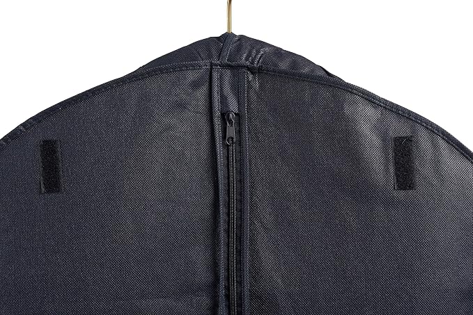 60" Garment Bags for Travel & Hanging Clothes - Suit Covers Garment Bag for Men & Women Dress Bag - Closet Storage Suit Bag, Dress Bags, Coat Storage - Zipper Closure (Black)