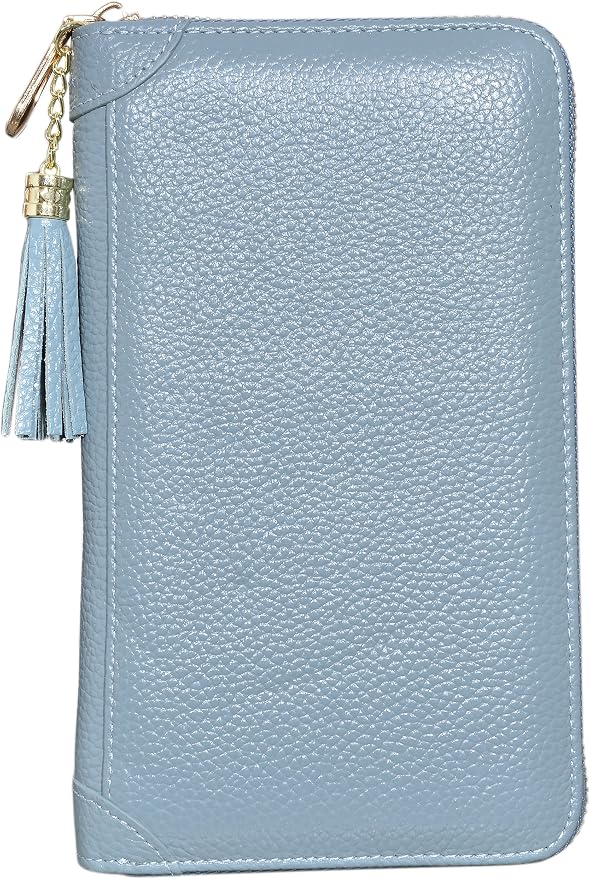 Easyoulife Credit Card Holder Wallet Womens Zipper Leather Case Purse RFID Blocking