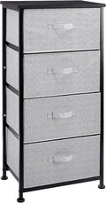 Amazon Basics Fabric 4-Drawer Storage Organizer Unit for Bedroom Closet, Black
