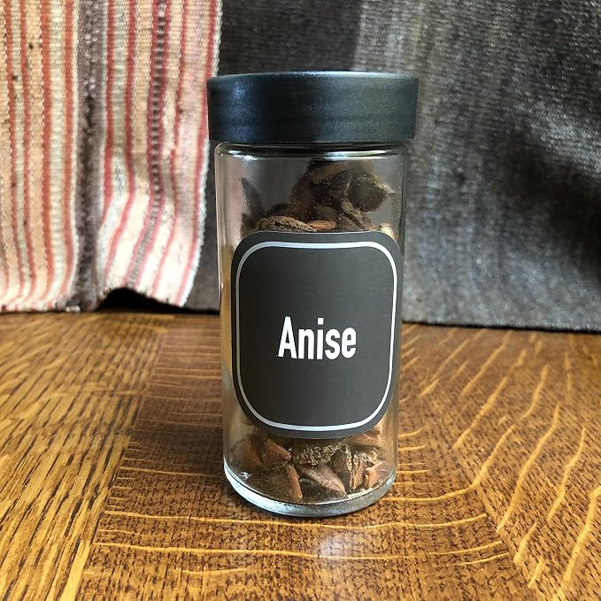 AllSpice 312 Preprinted Water Resistant Square Spice Jar Labels Set 2"